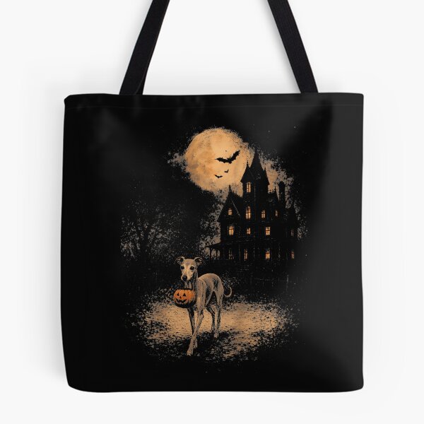 Item preview, Vintage Italian Greyhound Halloween Funny Dog Pumpkin Spooky designed and sold by Chromatic-Cubes.