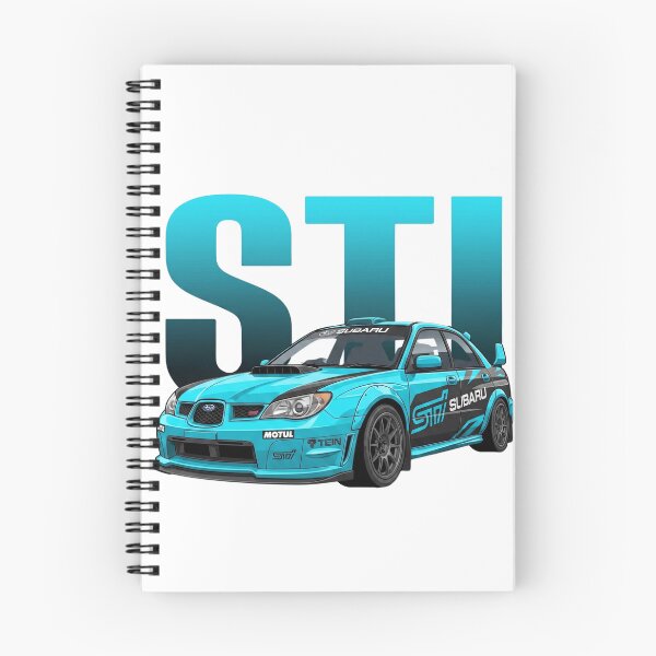Item preview, Cyan Subaru Impreza WRX STI Hawkeye Rally Tuner Vector Art designed and sold by Motorline44.