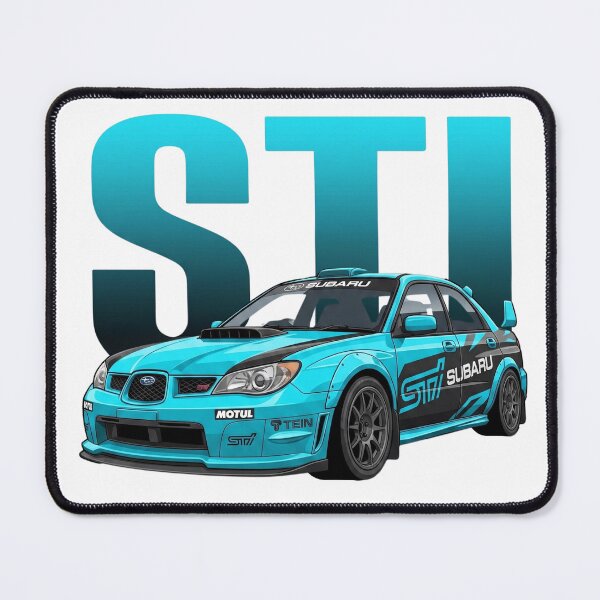 Artikelvorschau, Cyan Subaru Impreza WRX STI Hawkeye Rally Tuner Vektorgrafik entworfen und verkauft von Motorline44.