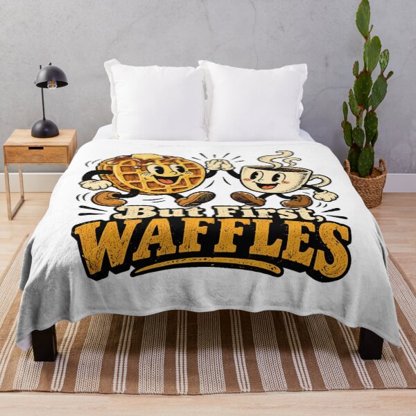 Item preview, Waffle Coffee Cartoon Breakfast Foodie Humor designed and sold by nortowelcomics.