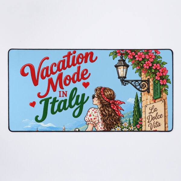 Item preview, Vacation Mode in Italy La Dolce Vita Vintage Travel Art designed and sold by MAGICKEY2024.