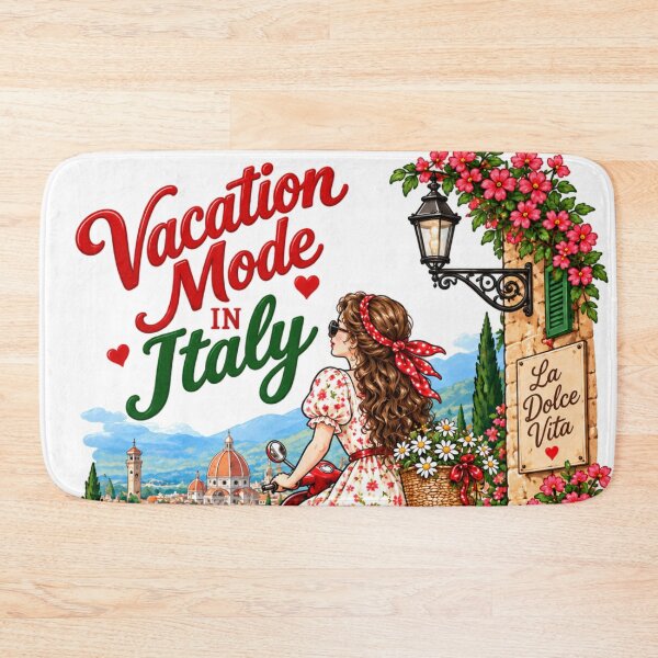 Item preview, Vacation Mode in Italy La Dolce Vita Vintage Travel Art designed and sold by MAGICKEY2024.
