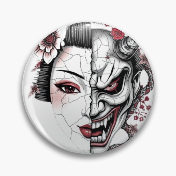 Item preview, Mask of Transformation: Cracked Geisha Hannya Duality designed and sold by PrintWavePro.