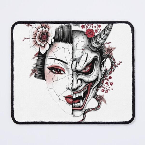 Item preview, Mask of Transformation: Cracked Geisha Hannya Duality designed and sold by PrintWavePro.
