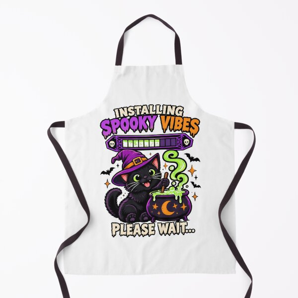 Item preview, Spooky Cat Cauldron Loading Bar Halloween designed and sold by nortowelcomics.