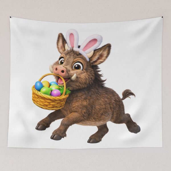 Item preview, Wild Boar Easter Bunny designed and sold by Sillytoe.