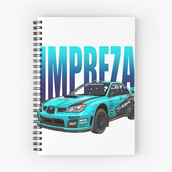 Artikelvorschau, Hellblauer Subaru Impreza WRX STI Hawkeye Dirty Rally Vektorgrafik entworfen und verkauft von Motorline44.