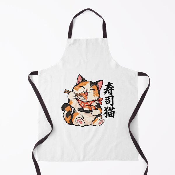 Item preview, Sushi Cat Eating Nigiri Cheerful Feline designed and sold by nortowelcomics.