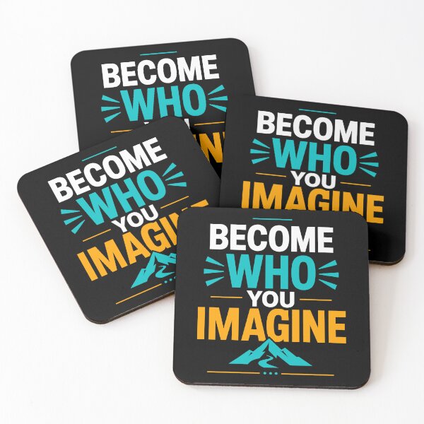 Item preview, Become Who You Imagine Inspirational Growth Mindset Typography T-Shirt designed and sold by rejowan-arts.