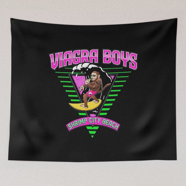 Item preview, Viagra Boys Shrimp City Beach Retro Surf Monkey  designed and sold by BRIANMCDEMOTT.