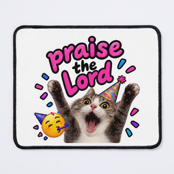 Item preview, praise the lord hallelujah kitty cat party designed and sold by OCD_JESSICA.
