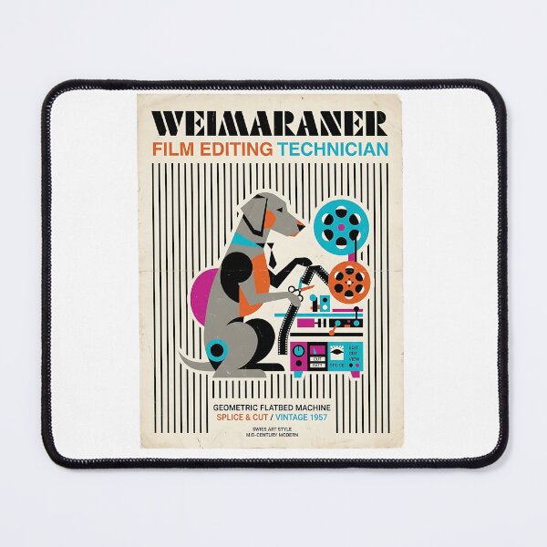 Item preview, Weimaraner Film Technician designed and sold by PictoVibe.