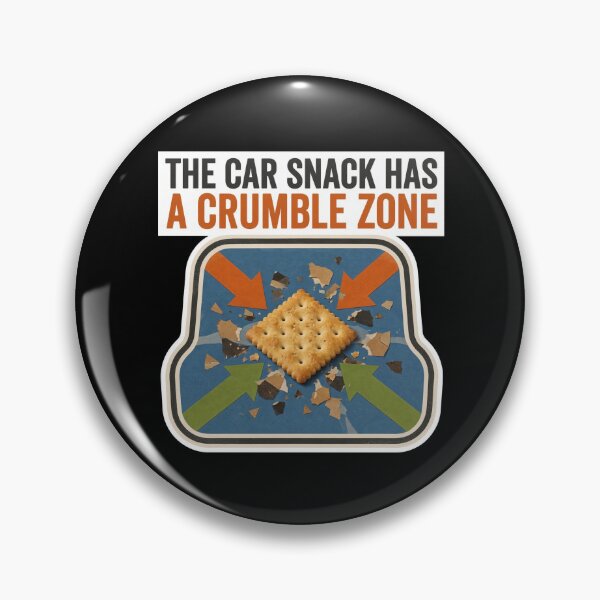 Item preview,  Car Snack Crumble Zone Funny Food Pun designed and sold by BadCatSupply.