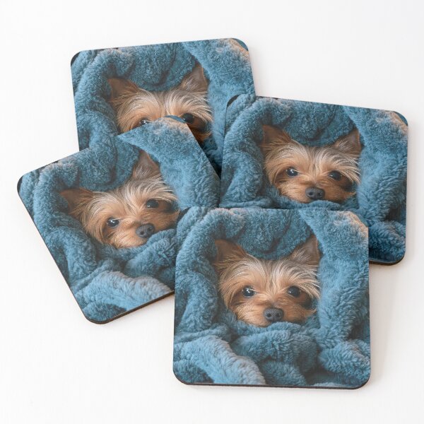Item preview, Yorkie in Blanket 02 designed and sold by Elisabeth Lucas.