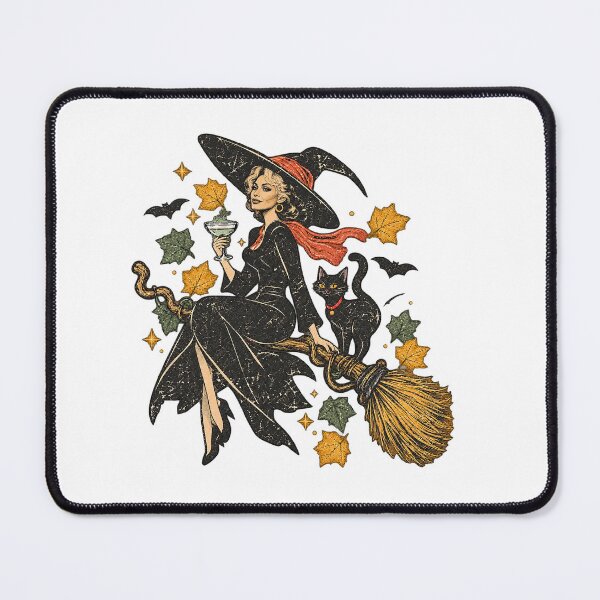 Item preview, Dolly Parton Witch Riding Broom With Black Cat Halloween Vintage designed and sold by DYALEEZ-XCR.