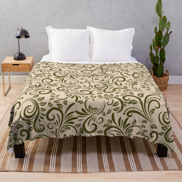 Item preview, ​Vintage Botanical Swirl Aesthetic Damask Pattern designed and sold by ​Jyoti Digital Artist.