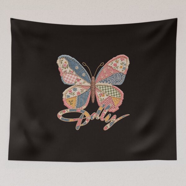 Item preview, Dolly Parton Love Is Like A Butterfly Patchwork Embroidered Style designed and sold by DYALEEZ-XCR.