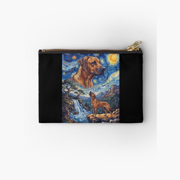 Item preview, Rhodesian Ridgeback Howling Moon Starry Night Van Gogh Art Dog Lover designed and sold by dian-rody-crest.