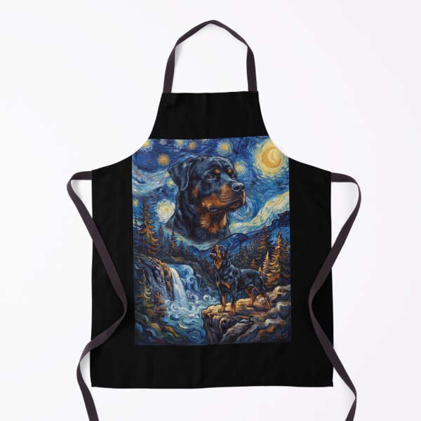 Item preview, Rottweiler Howling Moon Starry Night Van Gogh Art Dog Lover designed and sold by dian-rody-crest.