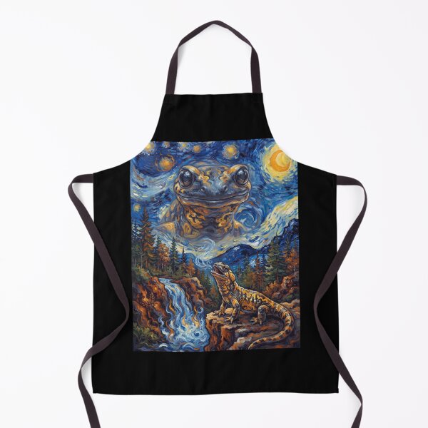Item preview, Salamander Howling Moon Starry Night Van Gogh Art Animal Lover designed and sold by dian-rody-crest.