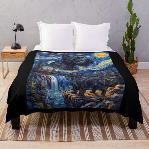 Item preview, Scottish Terrier Howling Moon Starry Night Van Gogh Art Dog Lover designed and sold by dian-rody-crest.
