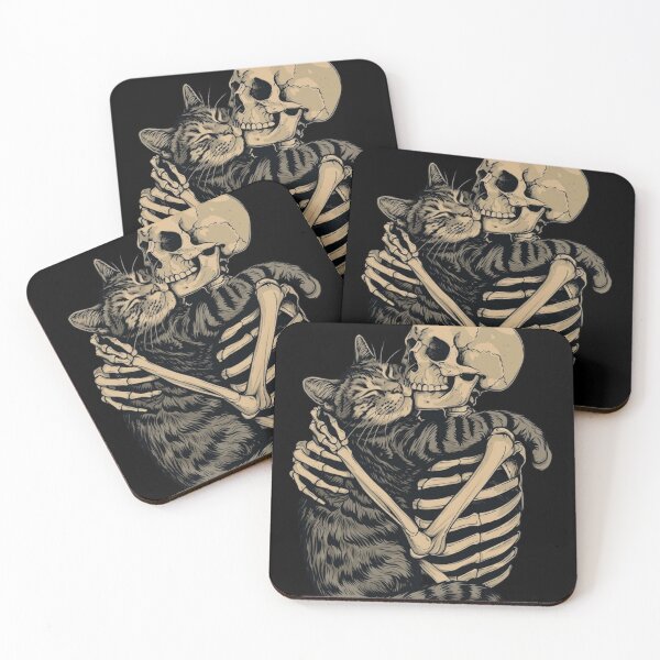 Item preview, Skeleton Hugging Cat Gothic Halloween designed and sold by haitrieuic96.