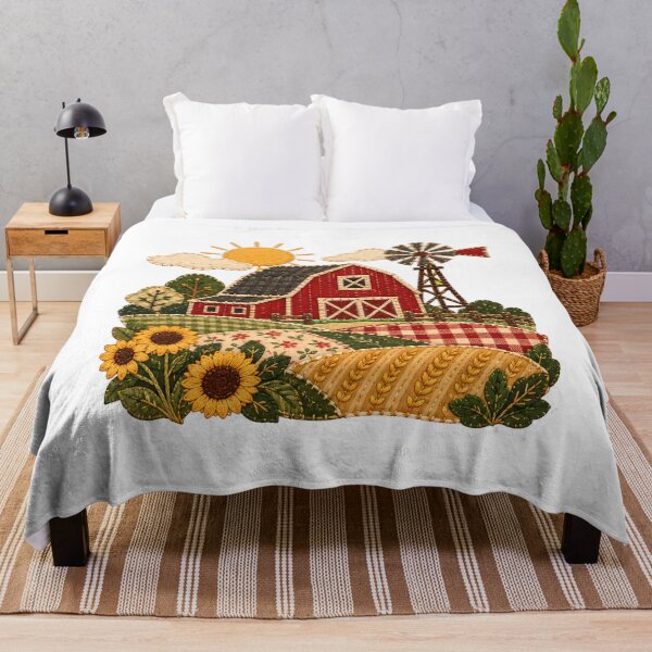 Item preview, Quilted Farm Rustic Barn Windmill Country Living designed and sold by nortowelcomics.