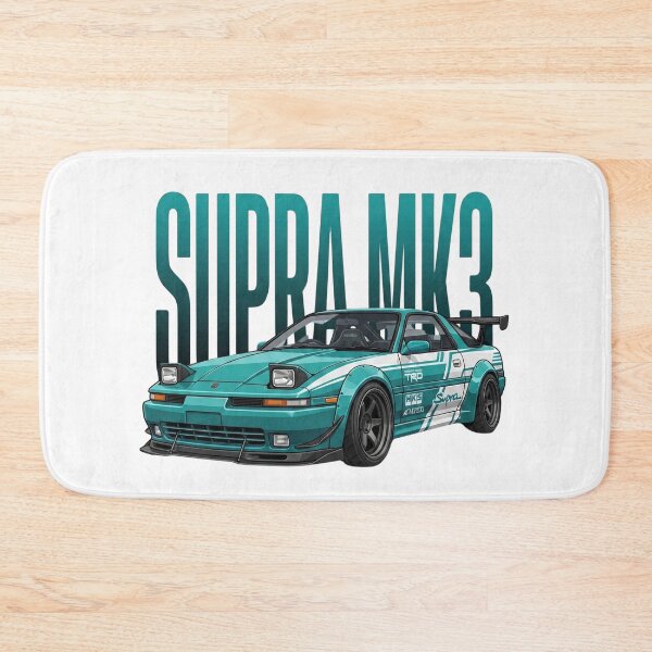 Item preview, Teal Toyota Supra MK3 A70 Pop-Up Headlights Widebody JDM Vector Art designed and sold by Motorline44.