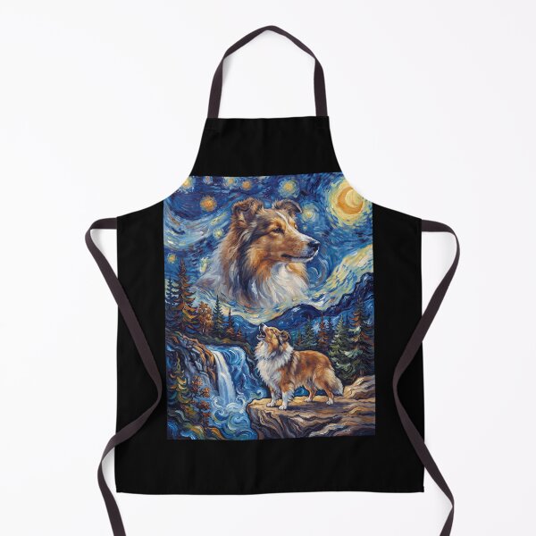 Item preview, Shetland Sheepdog Howling Moon Starry Night Van Gogh Art Dog Lover designed and sold by dian-rody-crest.