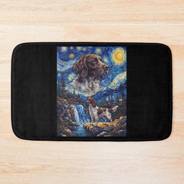 Item preview, Small Munsterlander Pointer Howling Moon Starry Night Van Gogh Art Animal Lover designed and sold by dian-rody-crest.