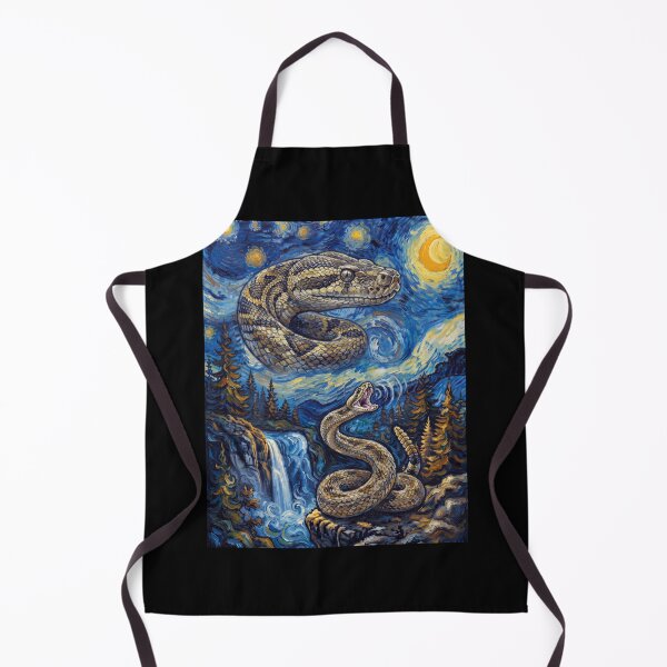 Item preview, Snake Howling Moon Starry Night Van Gogh Art Animal Lover designed and sold by dian-rody-crest.