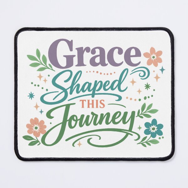 Item preview, Grace Shaped This Journey Floral Inspirational Faith Quote Art Design designed and sold by inkoutninja.