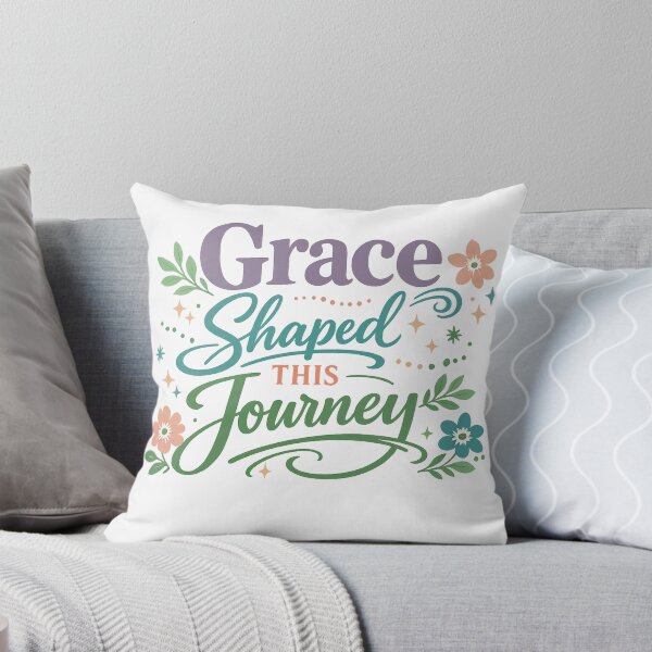Item preview, Grace Shaped This Journey Floral Inspirational Faith Quote Art Design designed and sold by inkoutninja.
