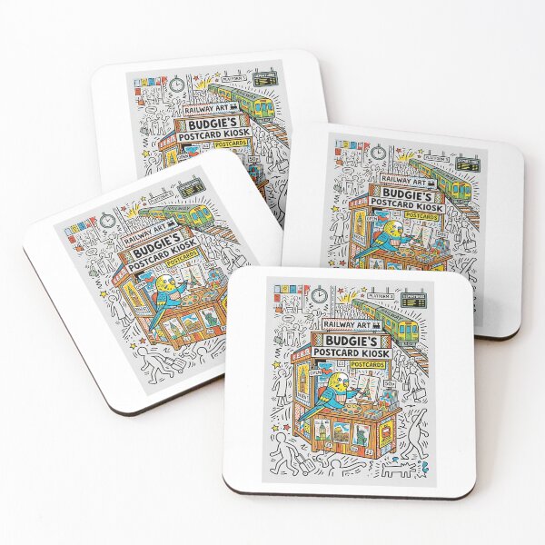 Item preview, Budgerigar Postcard Illustrator designed and sold by PictoVibe.