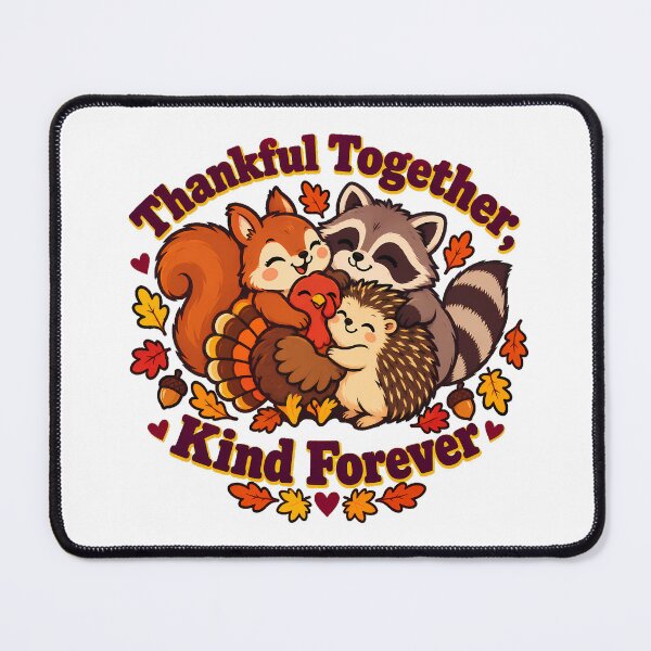 Item preview, Thankful Friends Woodland Group Hug Thanksgiving designed and sold by nortowelcomics.