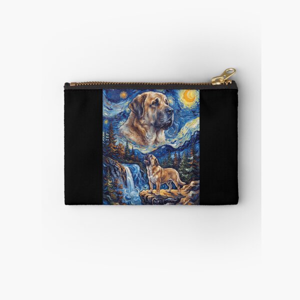 Item preview, Spanish Mastiff Howling Moon Starry Night Van Gogh Art Animal Lover designed and sold by dian-rody-crest.