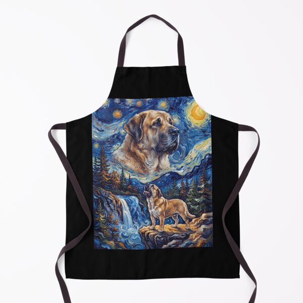Item preview, Spanish Mastiff Howling Moon Starry Night Van Gogh Art Animal Lover designed and sold by dian-rody-crest.