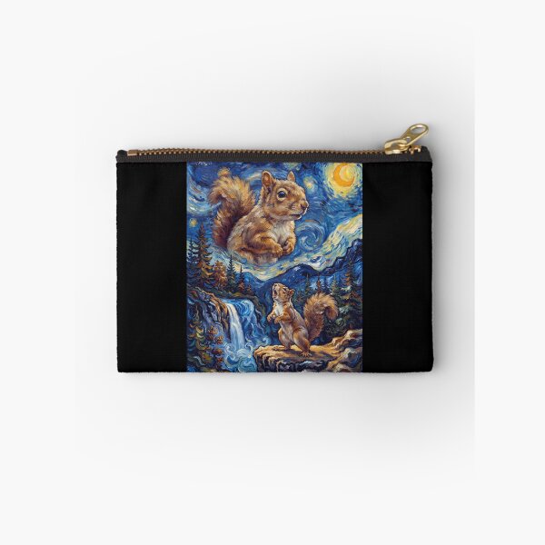 Item preview, Squirrel Howling Moon Starry Night Van Gogh Art Animal Lover designed and sold by dian-rody-crest.