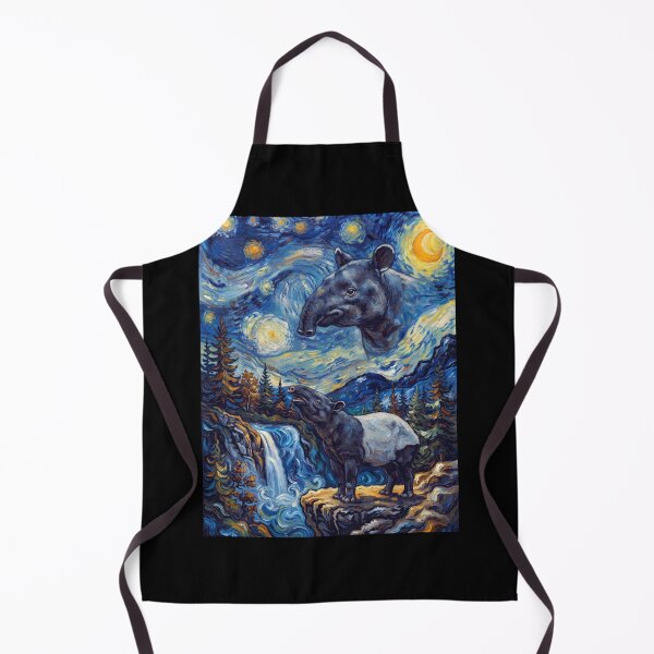 Item preview, Tapir Howling Moon Starry Night Van Gogh Art Animal Lover designed and sold by dian-rody-crest.