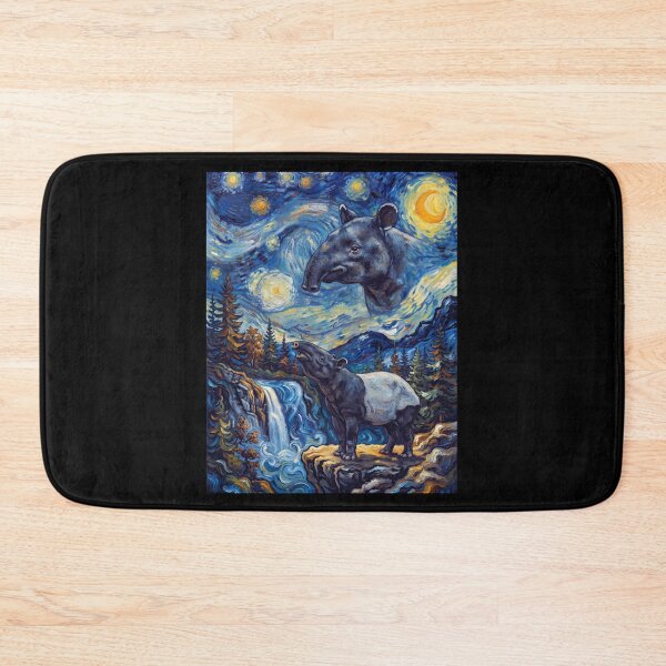 Item preview, Tapir Howling Moon Starry Night Van Gogh Art Animal Lover designed and sold by dian-rody-crest.