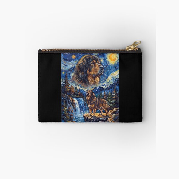 Item preview, Tibetan Mastiff Howling Moon Starry Night Van Gogh Art Animal Lover designed and sold by dian-rody-crest.
