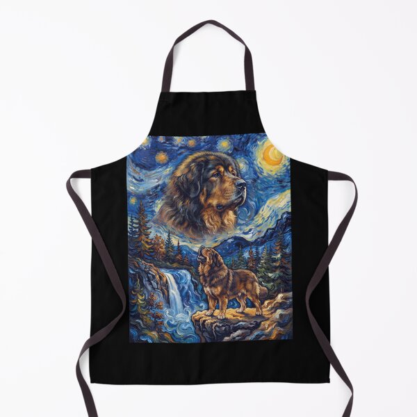 Item preview, Tibetan Mastiff Howling Moon Starry Night Van Gogh Art Animal Lover designed and sold by dian-rody-crest.