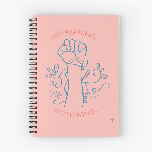 Item preview, Keep Fighting Keep Loving Art Print designed and sold by emilyvpcreates.