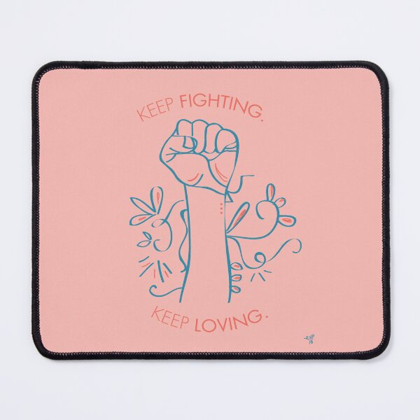 Item preview, Keep Fighting Keep Loving Art Print designed and sold by emilyvpcreates.