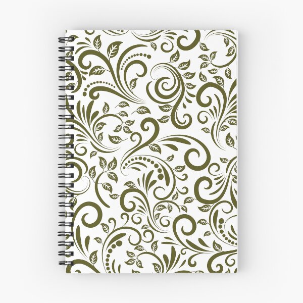 Item preview, ​Vintage Olive Green Botanical Swirl Pattern designed and sold by ​Jyoti Digital Artist.