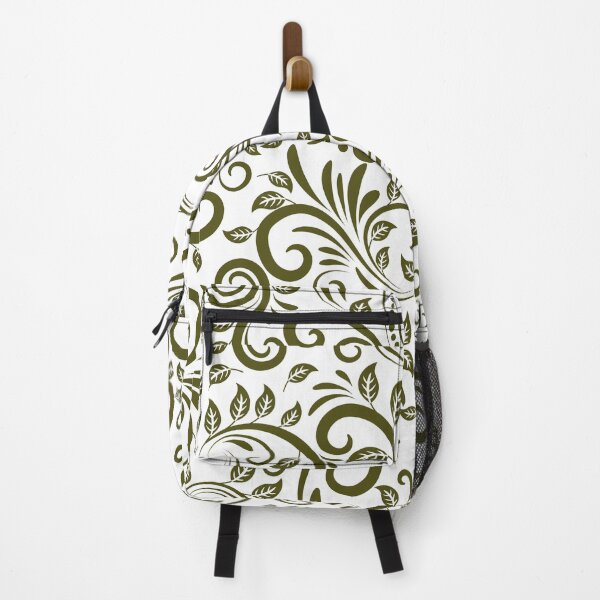 Item preview, ​Vintage Olive Green Botanical Swirl Pattern designed and sold by ​Jyoti Digital Artist.