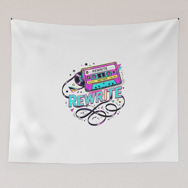 Item preview, Rewrite Retro 80s Cassette Mixtape Neon Tape designed and sold by Sanan Israyilli.
