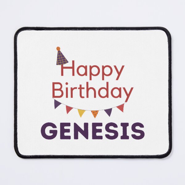 Item preview, Happy Birthday Genesis Celebration Design with Festive Colors and Balloons designed and sold by JoeWillFilms.