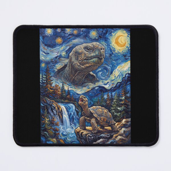 Item preview, Tortoise Howling Moon Starry Night Van Gogh Art Animal Lover designed and sold by dian-rody-crest.
