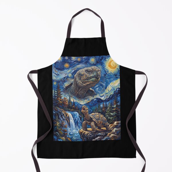 Item preview, Tortoise Howling Moon Starry Night Van Gogh Art Animal Lover designed and sold by dian-rody-crest.